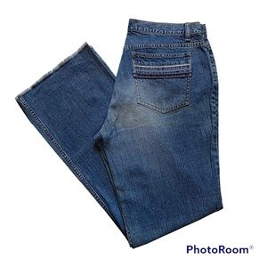 DKNY Women’s Straight Leg Jeans with Embellished Back Pockets SZ 12